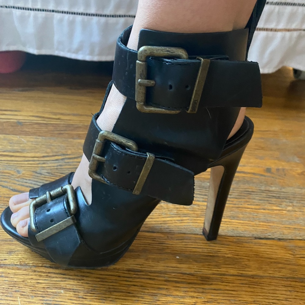 Diesel Melrose Riley Platform Heel Black Leather